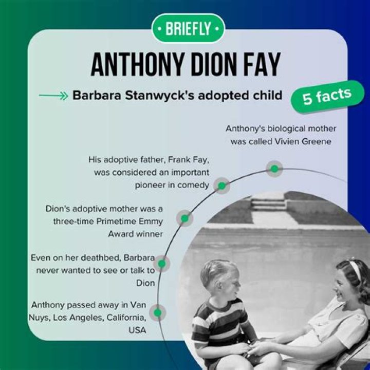 Anthony Dion Fay: Everything About Barbara Stanwyck's son