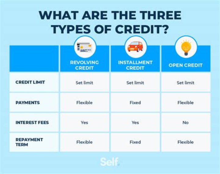 What are the 4 types of credit?