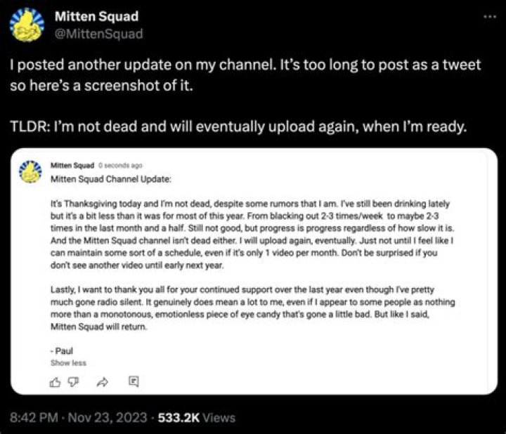 Youtuber Mitten Squad Cause of Death: What Happened to Mitten Squad?